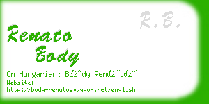 renato body business card